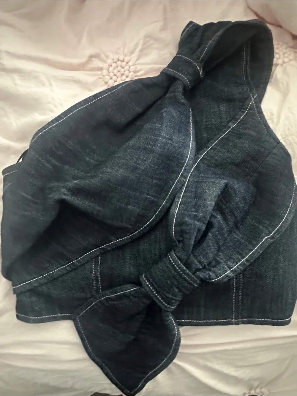 ANTHROPOLOGIE PILCRO one shoulder denim top S - Picture 8 of 8